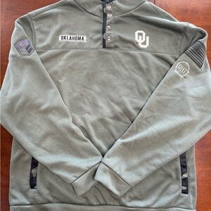 OHT Oklahoma Sooners OU Olive Drab Green pullover sweatshirt